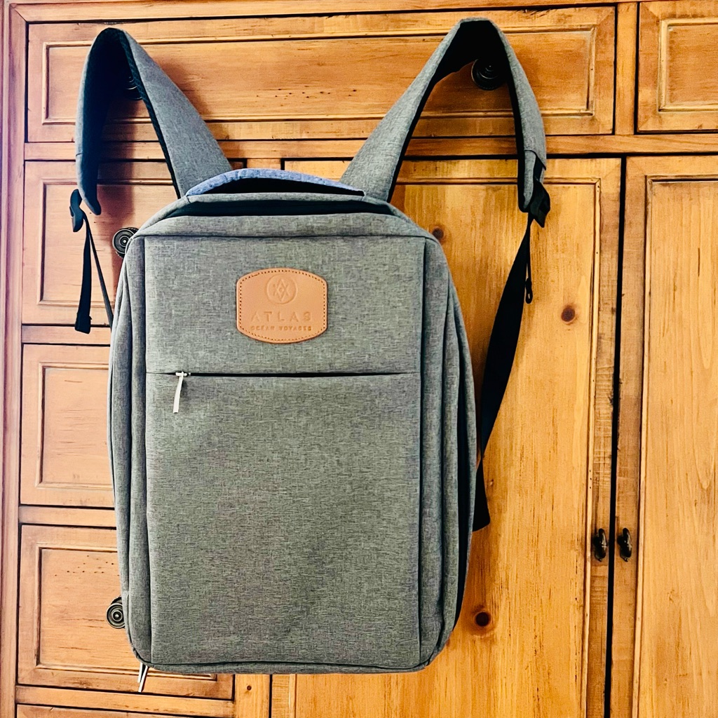 Atlas Backpack Gray Backpack With Padded, Adjustable Straps & Laptop Compartment